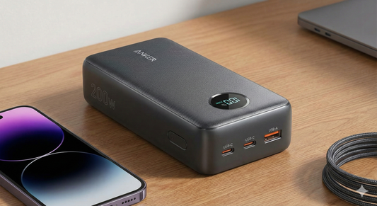 Anker Prime 20,000 mAh Power Bank – 200W Ultra-Fast, 2 × USB-C + 1 × USB-A
